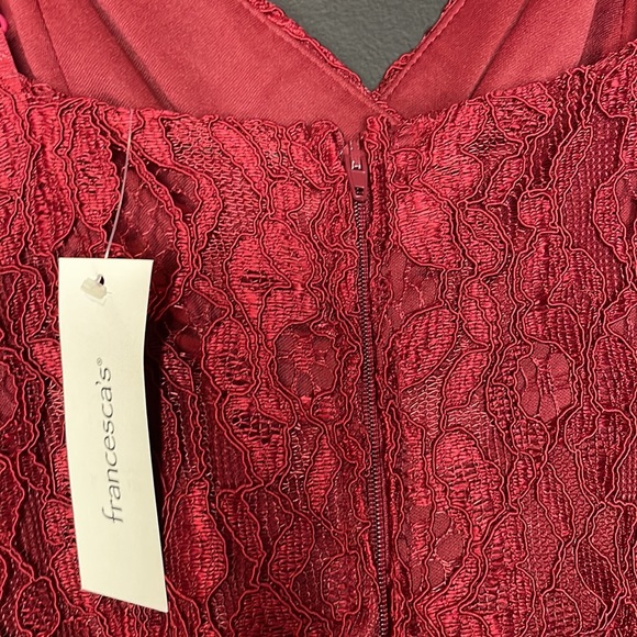 NWT Francesca’s Bea Lace Ladder Trim Mini Dress - XS - Picture 6 of 13